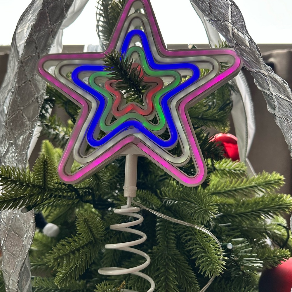 Ashland LED Star Tree Topper with Multi-Color Lights